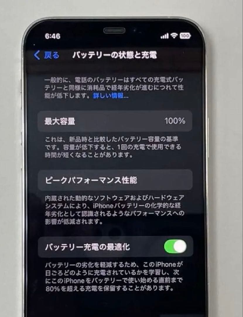 iPhone12Pro256GB Silver美品バッテリー100% 動作良好