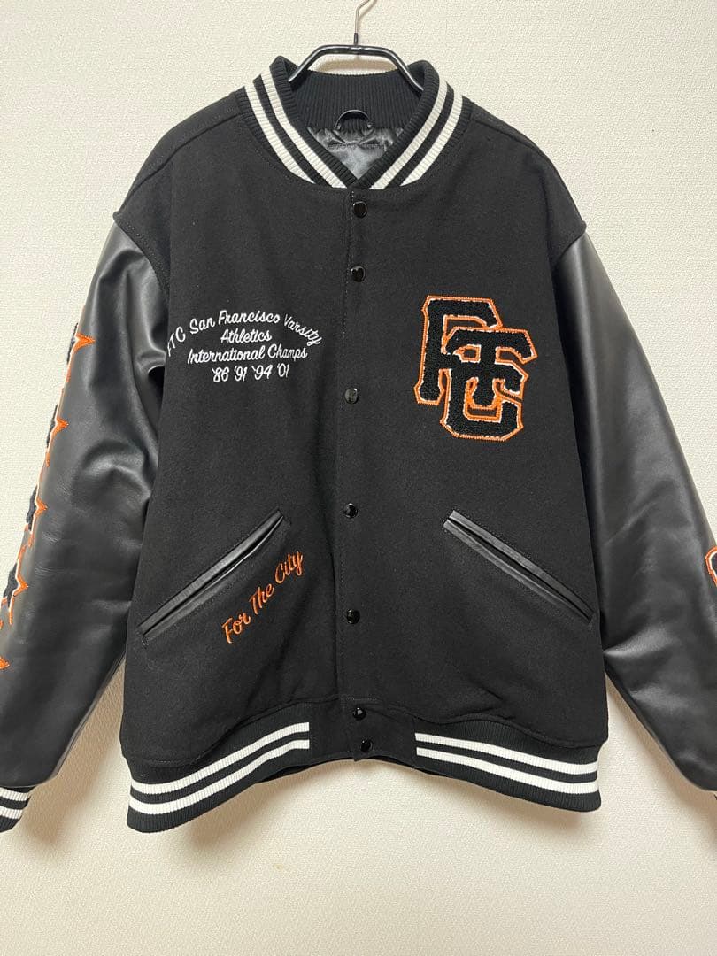 ftc SF VARCITY JACKET サンフランシスコ　スタジャンM 黒