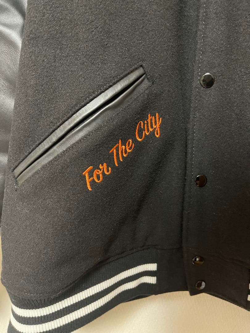 ftc SF VARCITY JACKET サンフランシスコ　スタジャンM 黒