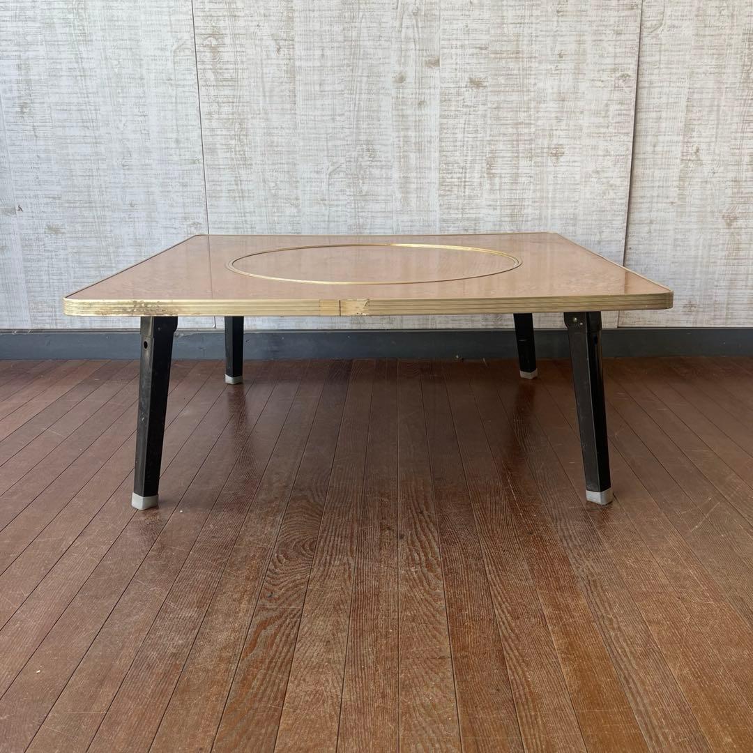 【アンティーク】昭和レトロ 穴あきちゃぶ台 座卓 丸テーブル 2way 古家具