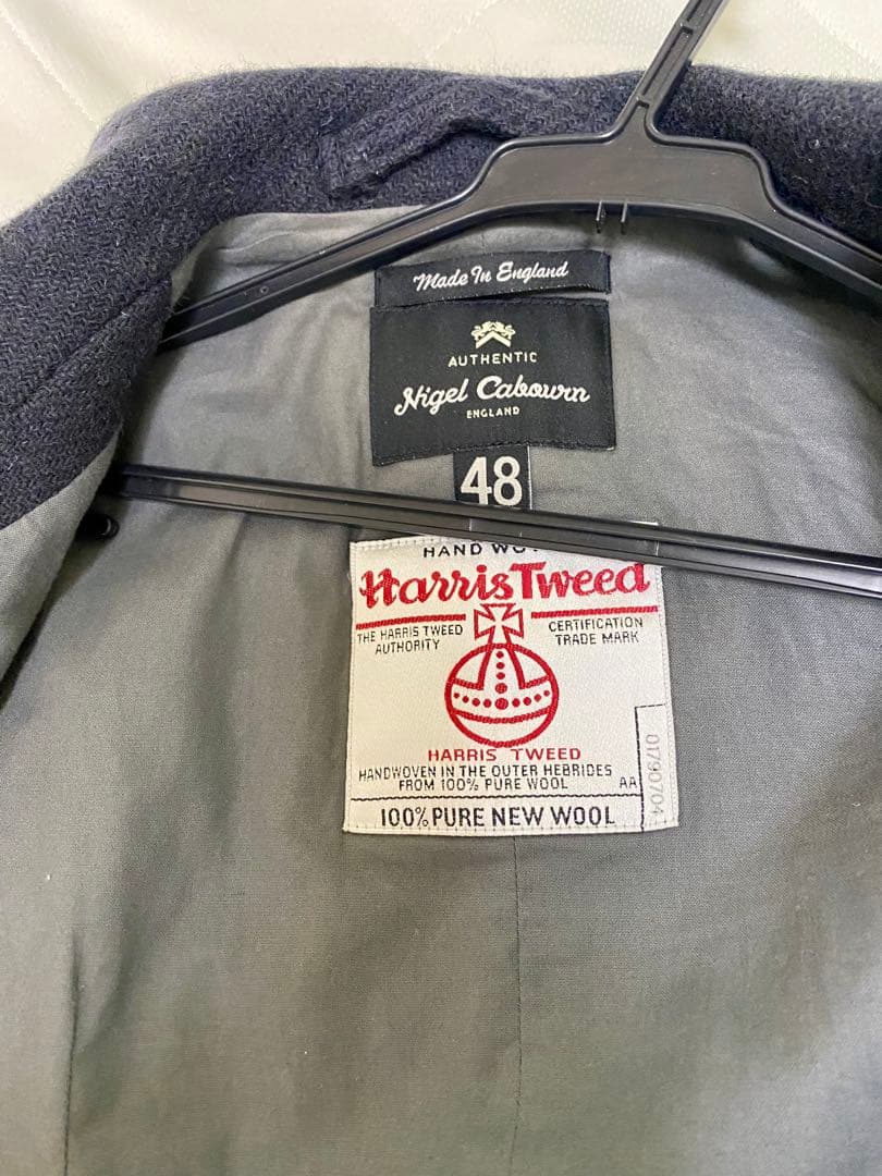 ナイジェルケーボンHarris Tweed 48 ネイビー