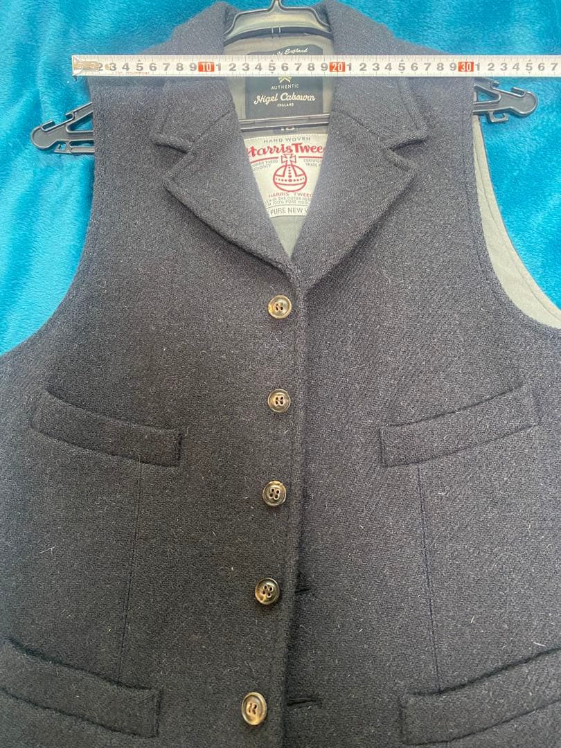 ナイジェルケーボンHarris Tweed 48 ネイビー