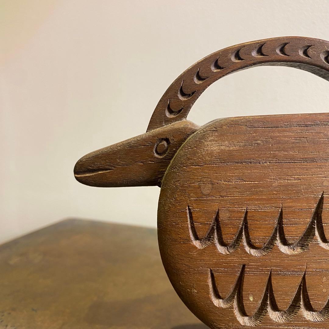 イタリア 木彫りの野生の羊アンティーク