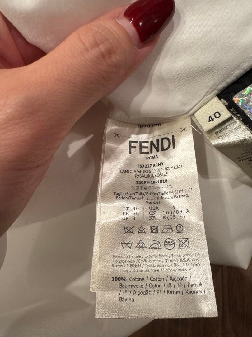 FENDI リボン付きシャツ 訳あり激安