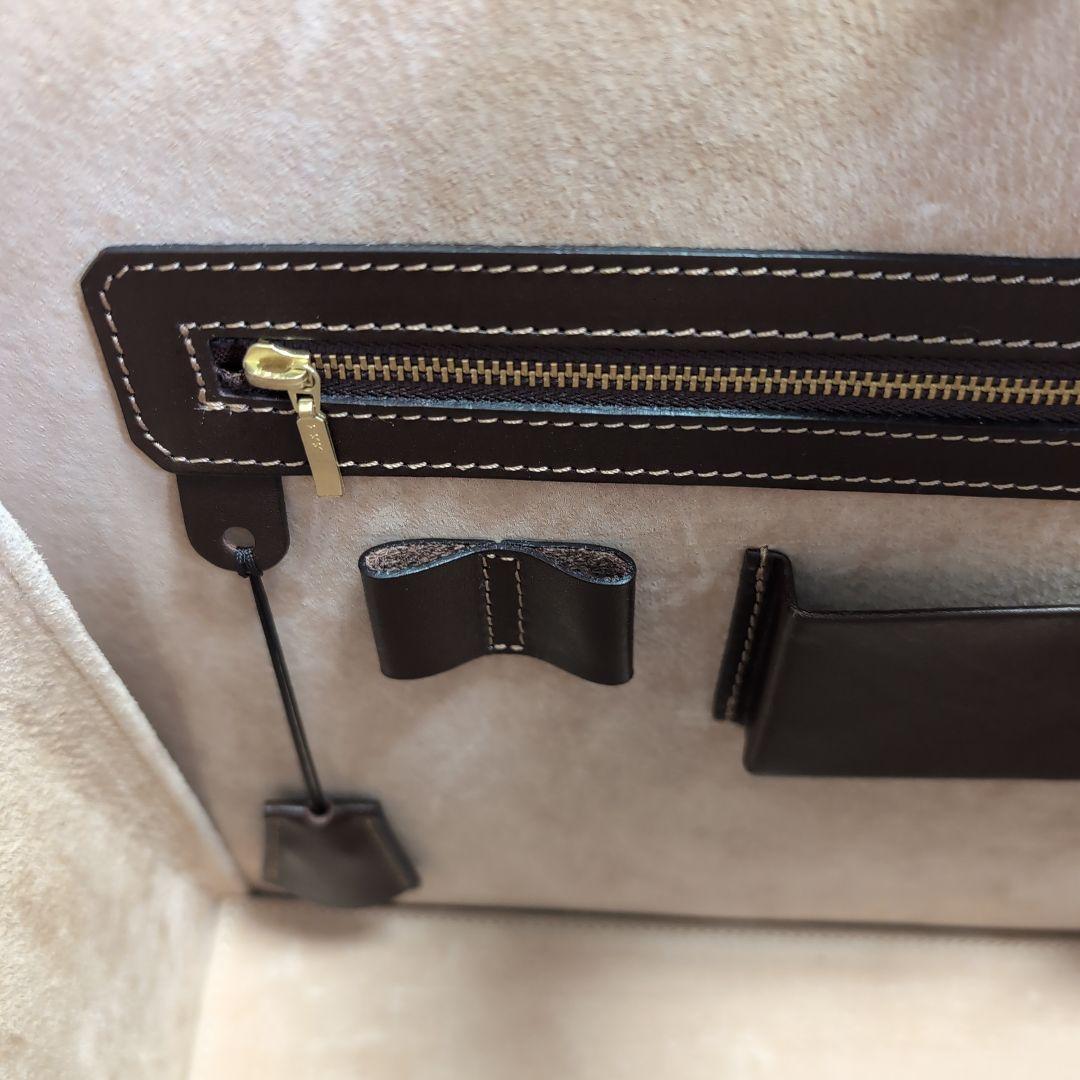 土屋鞄 スリムダレスバッグ ダークブラウン