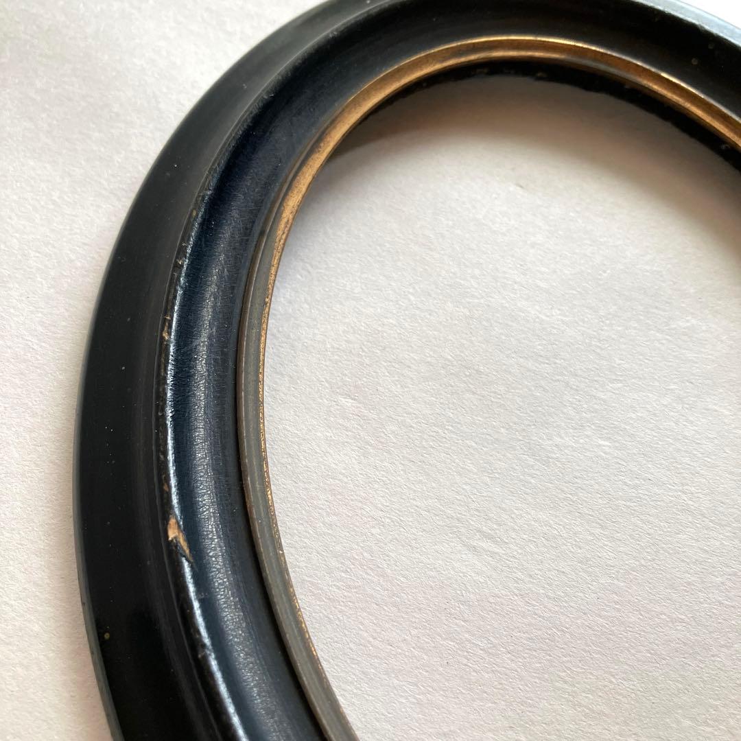 フランス アンティーク ナポレオンⅢ世 木製オーバルフレーム:a