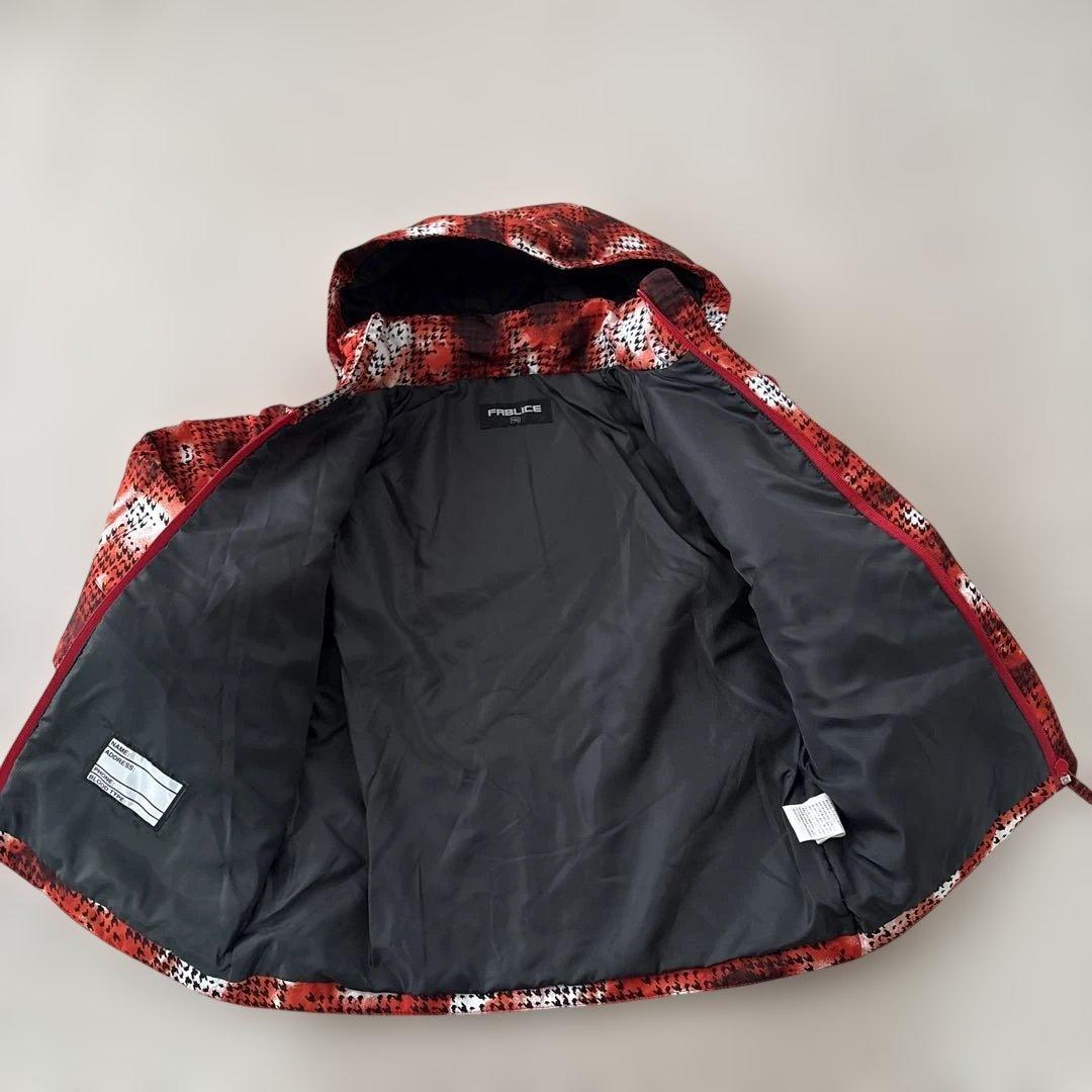 子ども用スキーウェア 赤黒迷彩　FABLICE