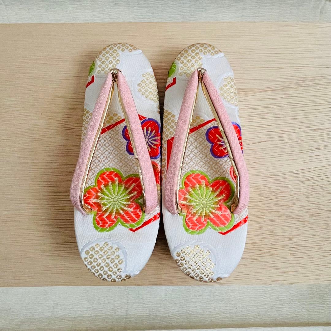 【美品】七五三　7歳セット　結び帯　草履　バッグ　ハコセコセット