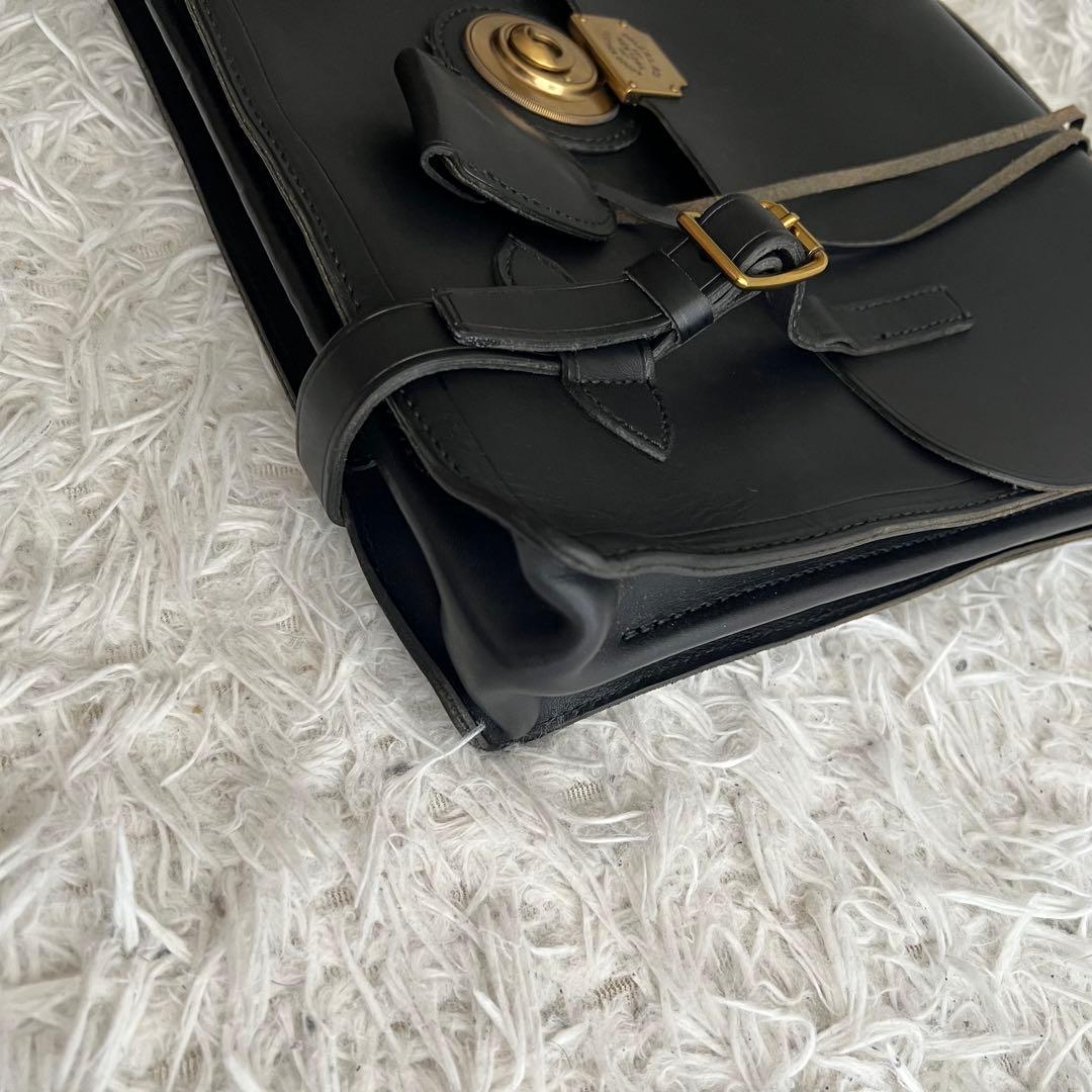 ポロラルフローレン ヘリテージ ブリーフケース ビジネスバッグ 黒 2way