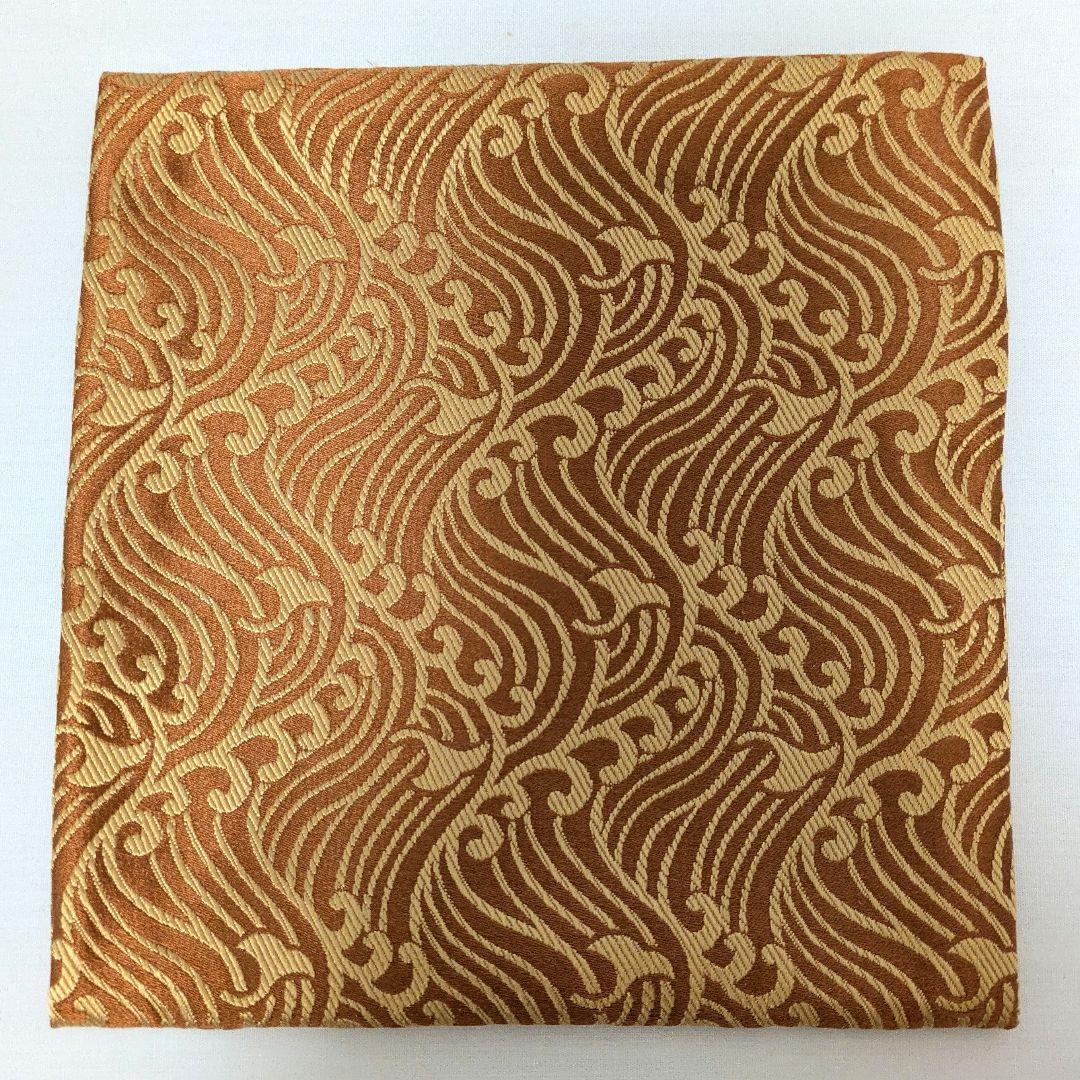 和巾　仕覆　鵬雲斎家元好 波上銀杏文緞子　龍村光峯　茶道具