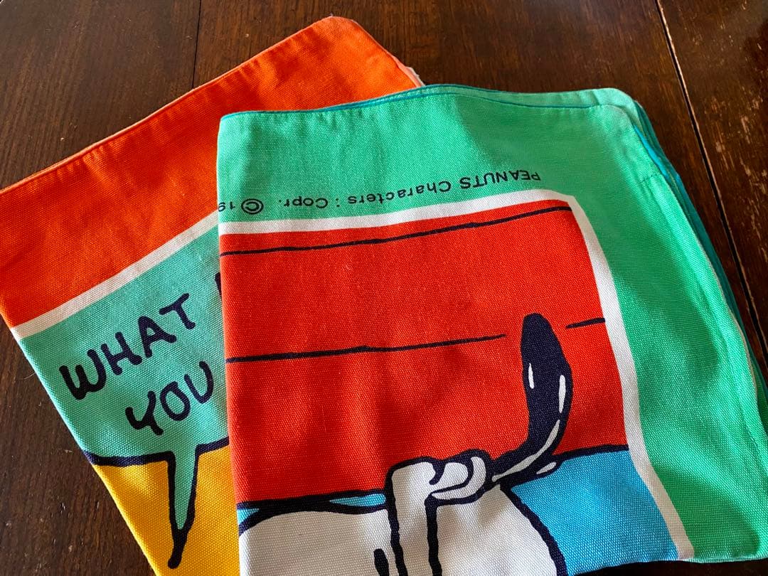 ヴィンテージ スヌーピー クッションカバー 2セット