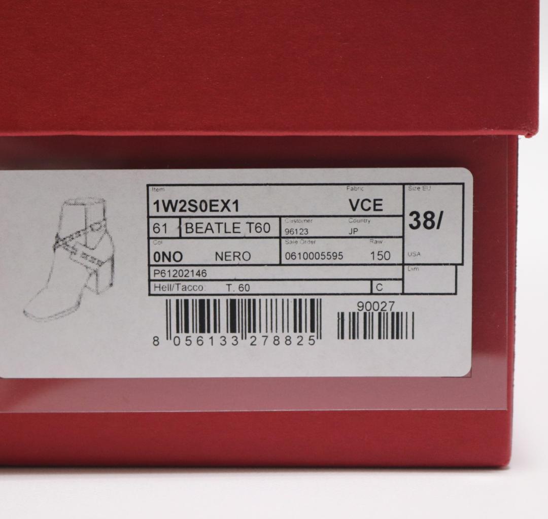 新品【ヴァレンチノガラバーニ】ロックスタッズ アンクルブーツ 黒 38.5