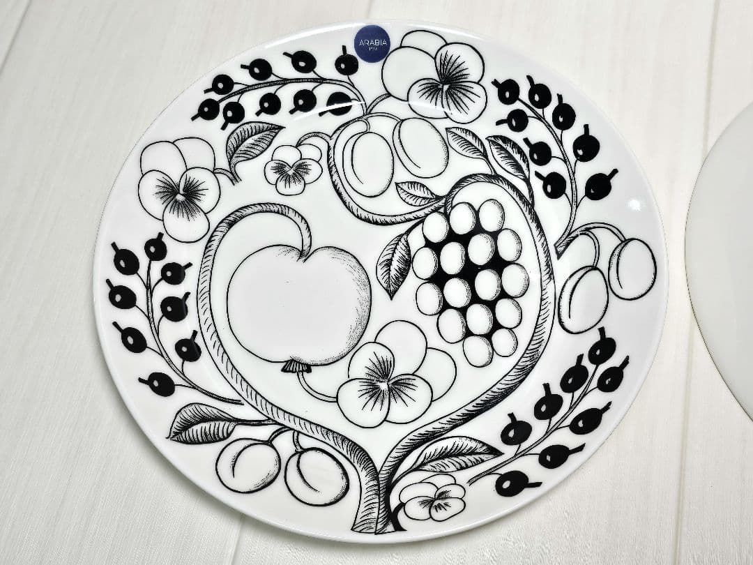 ARABIA パラティッシ ブラック 21cm プレート 2枚セット