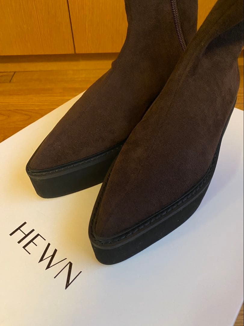 HEWN pointed platform boots ブーツ ヒューン