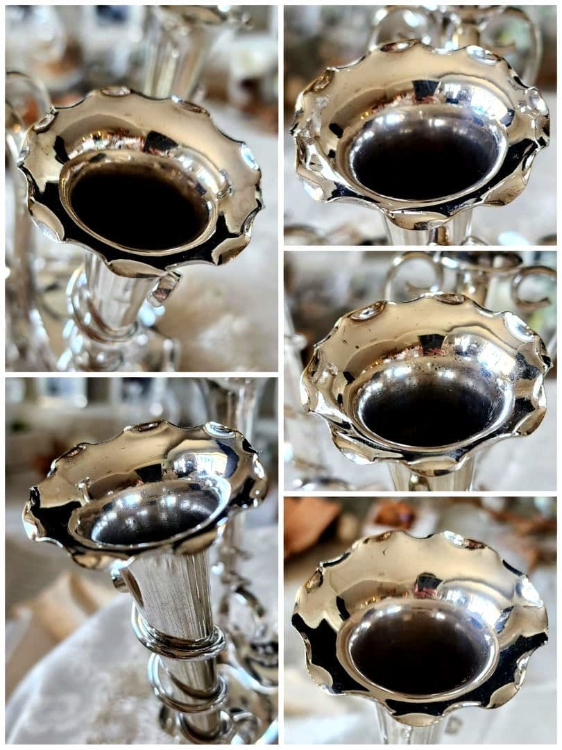 純銀P ③ イパーン センターピース フラワーベース 花器 アンティーク 英国