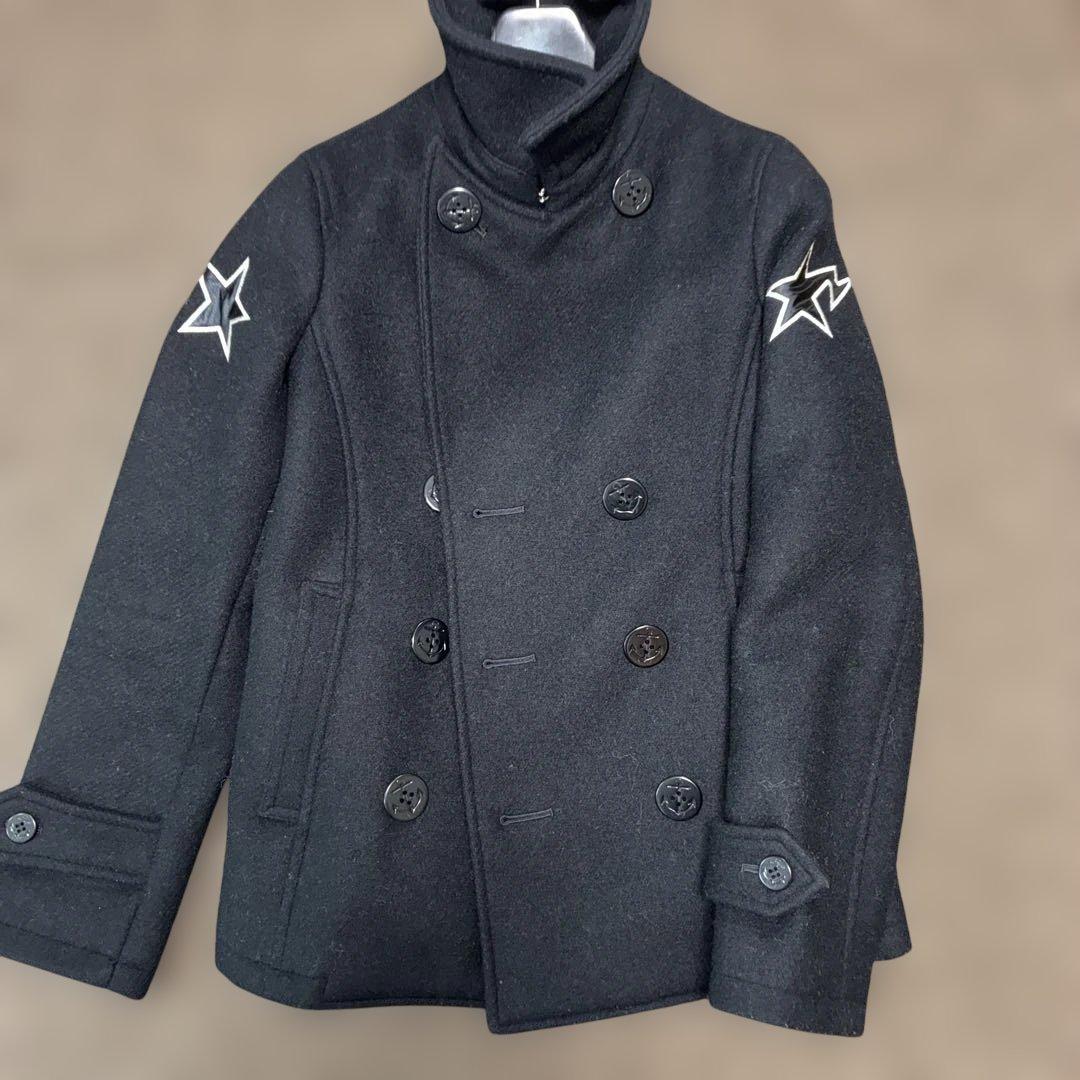 A BATHING APE APPEエイプスター★ レディース ピーコートS黒