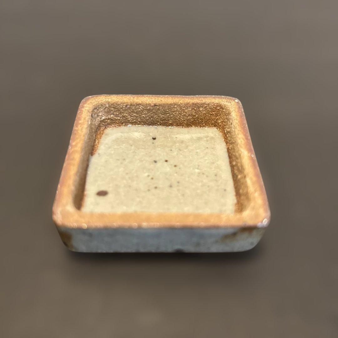 繪唐津香合　名工・溝上秀次作　木箱・栞付き