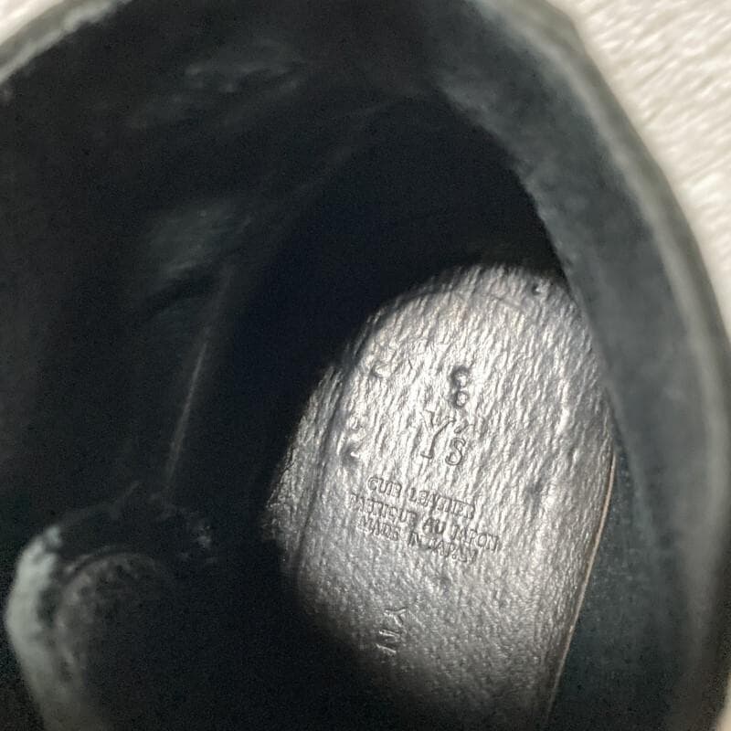 Y's ヨウジヤマモト★レイヤード 隠しレースアップブーツ 光沢レザー 黒 XL