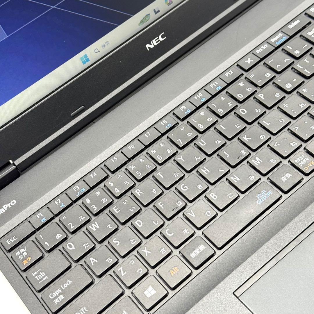 NECノートパソコン i7 16GB 新品SSD512 カメラ DVD テストA