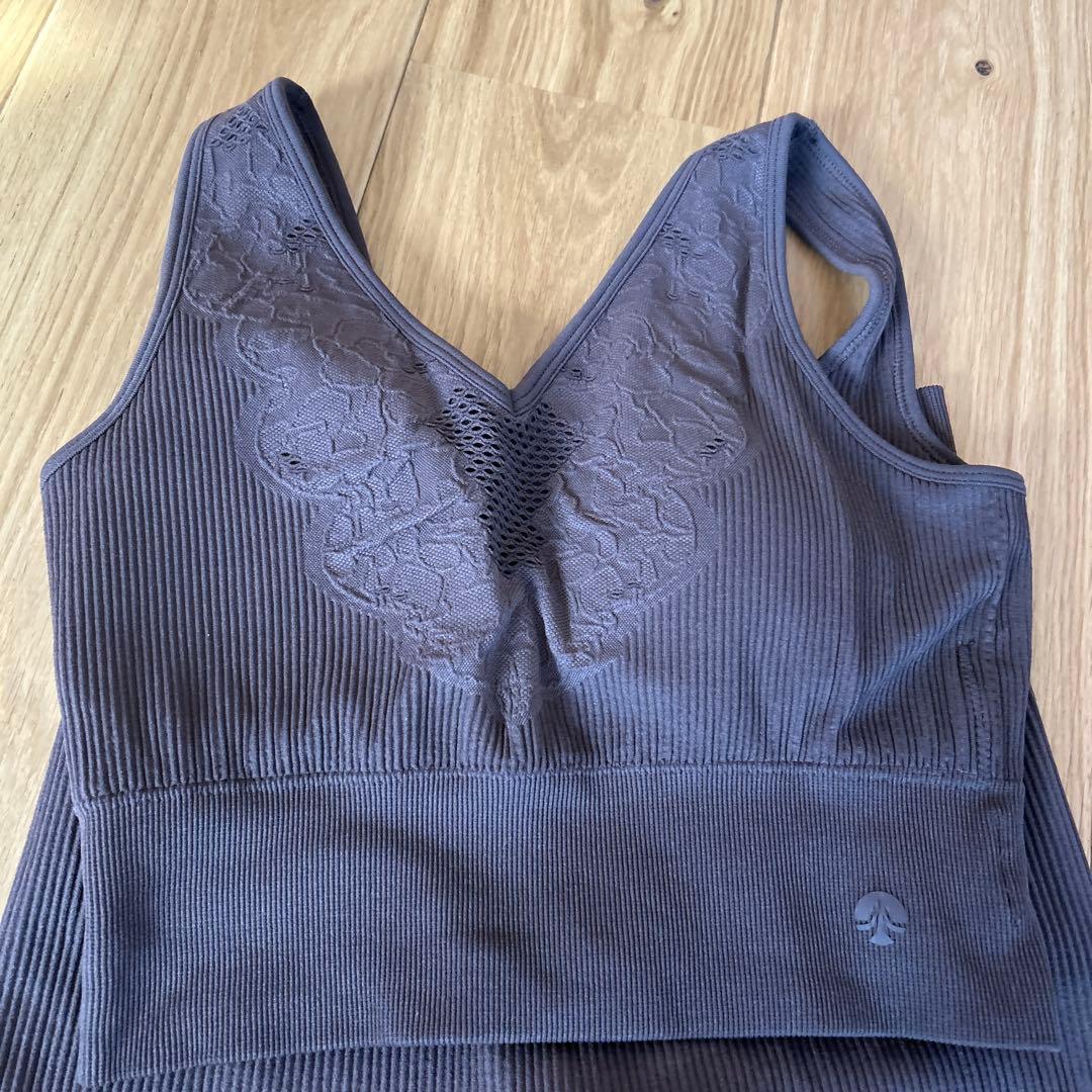 ヨガウェア セット　ブラウン アクティブデイジー　上下セット