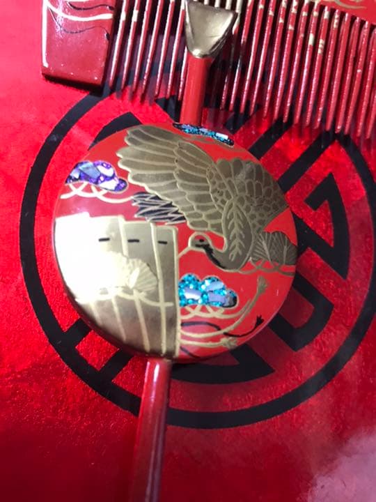 やはり格が違う　花街のお持ち物　リアルビンテージ　大振り簪と櫛　(#4478番)