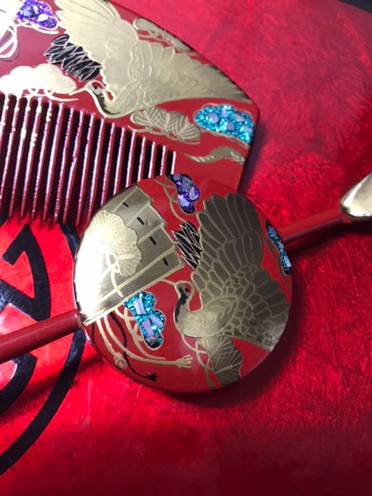 やはり格が違う　花街のお持ち物　リアルビンテージ　大振り簪と櫛　(#4478番)