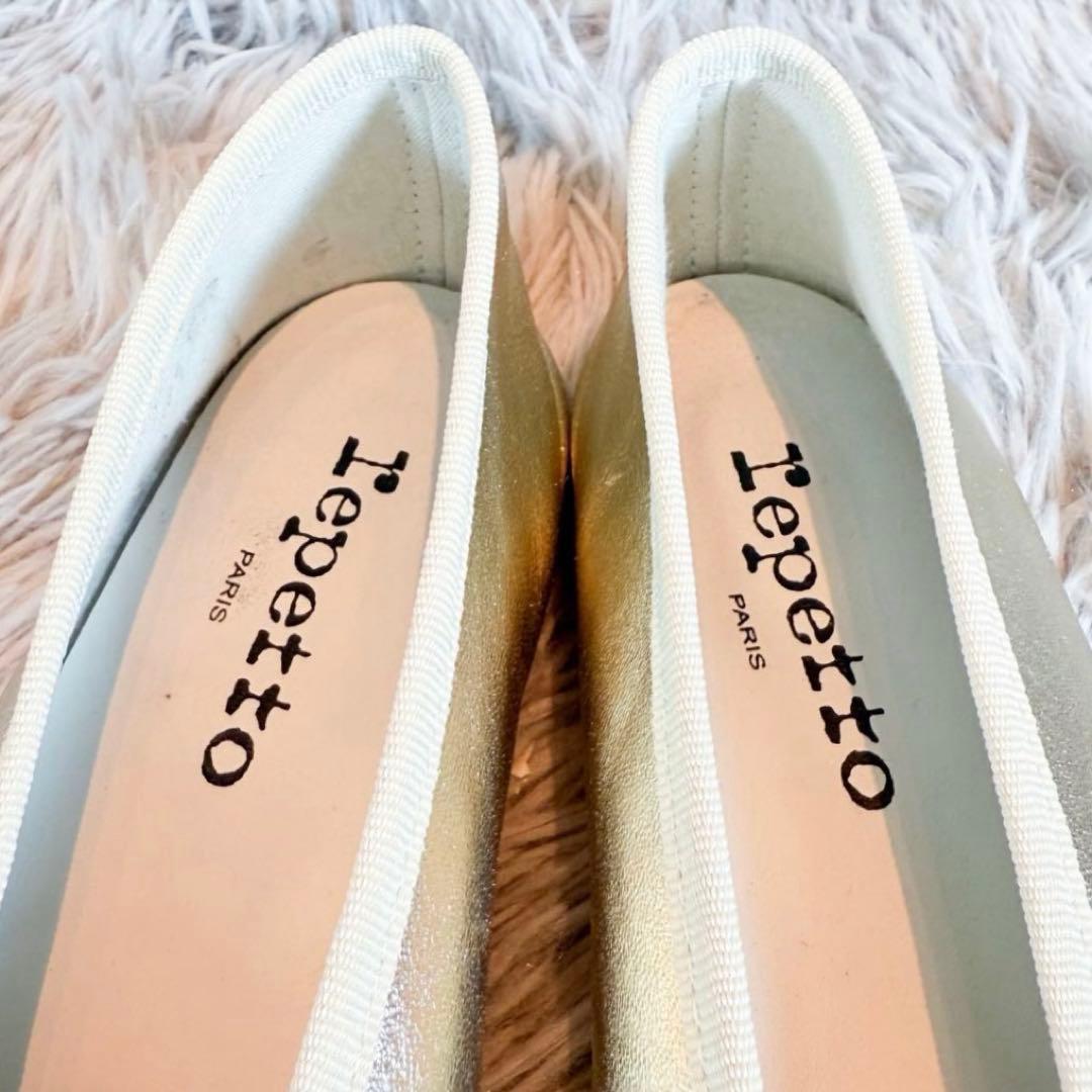 【美品】repetto レペット バレエシューズ フラットシューズ ゴールド
