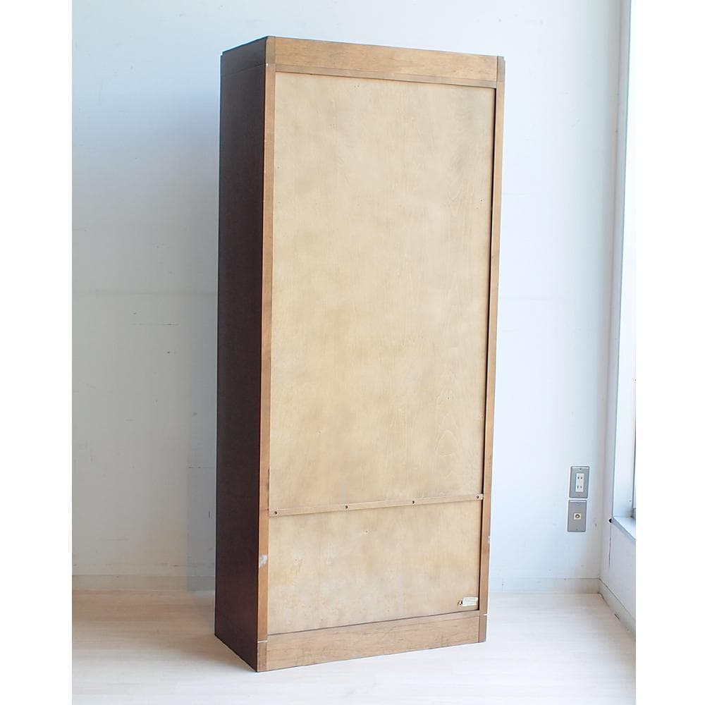 飛騨産業 キツツキ ガラス扉 書棚 81cm 本棚 キャビネット カップボード