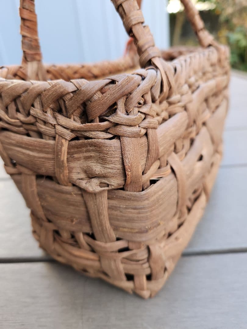 国産 山葡萄かごバッグ 乱れ編み