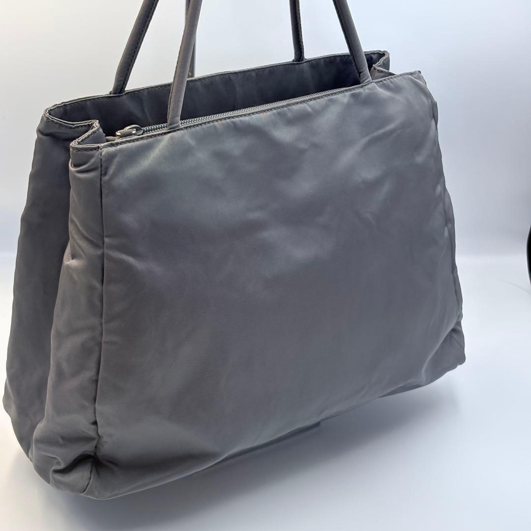 美品PRADAテスートアルデシア トートバッグ グレー A4可保存袋付き
