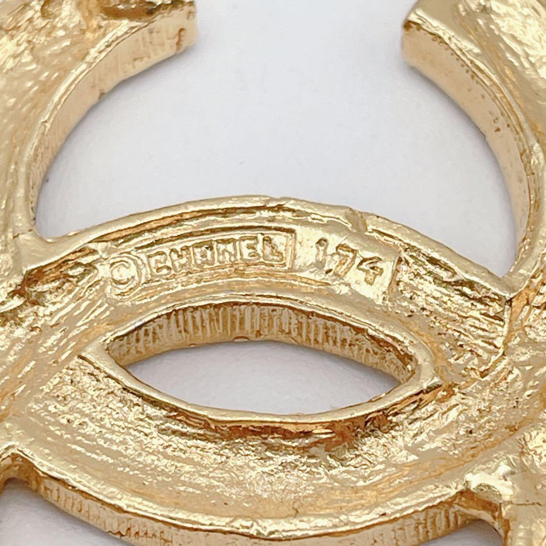 ✨️美品✨️ シャネル ココマーク ラインストーン ブローチ ゴールド 刻印有り