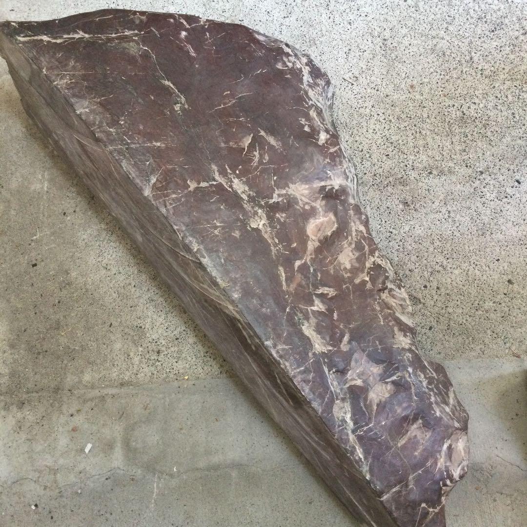 珪化木？　木化石？　赤紫&黒系　約40キロ　美品　レア