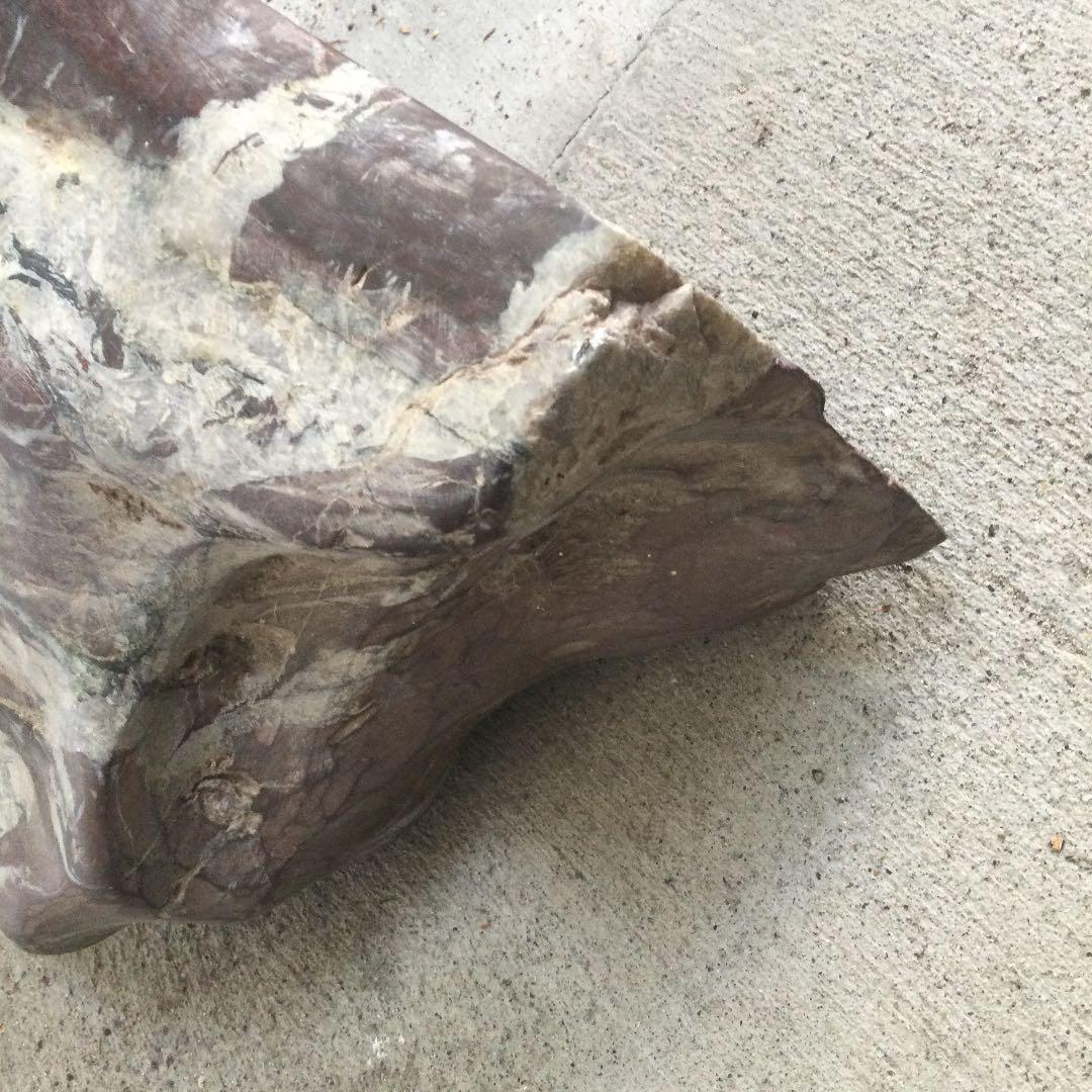 珪化木？　木化石？　赤紫&黒系　約40キロ　美品　レア