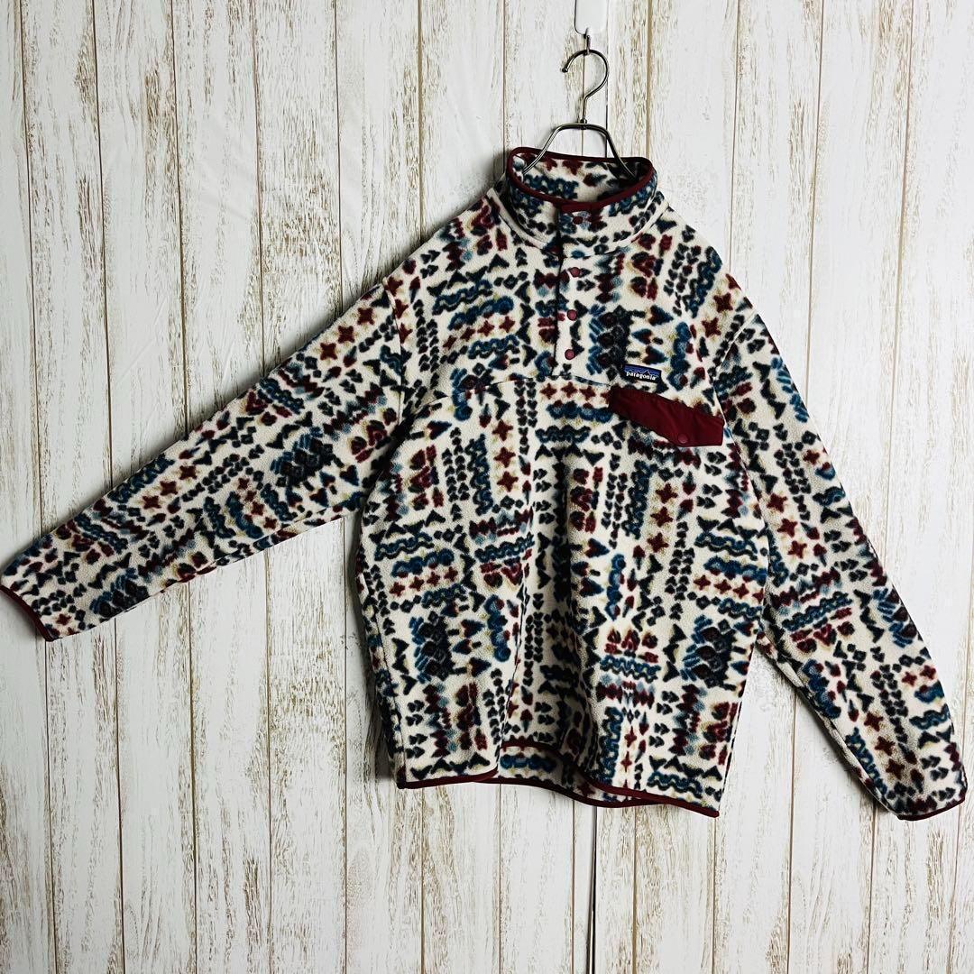 【希少デザイン】パタゴニア ⭐︎ シンチラスナップ 総柄フリースジャケット 即完