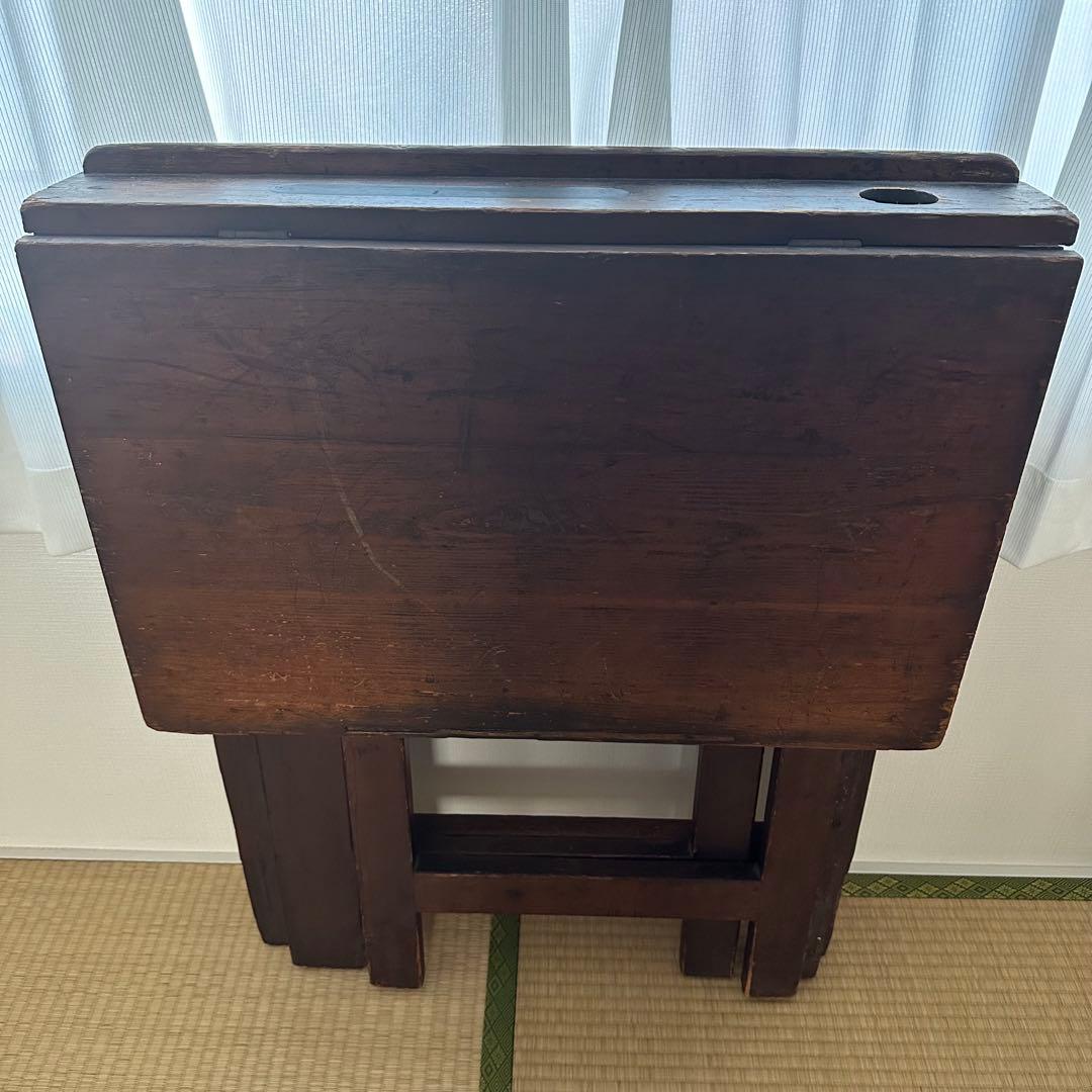 ヴィンテージ　イギリス　スクールデスク　学校机　折りたたみ