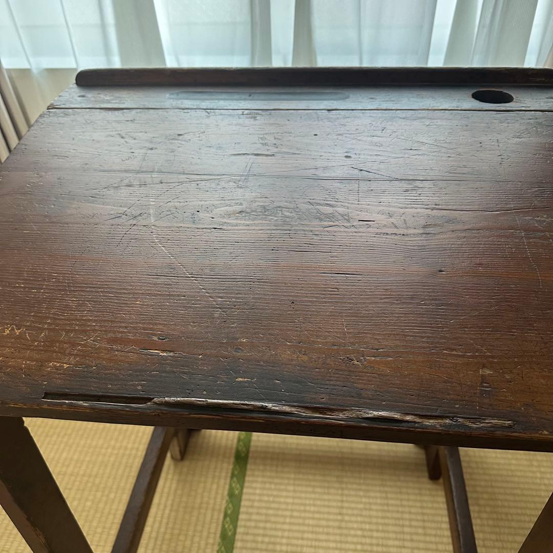 ヴィンテージ　イギリス　スクールデスク　学校机　折りたたみ