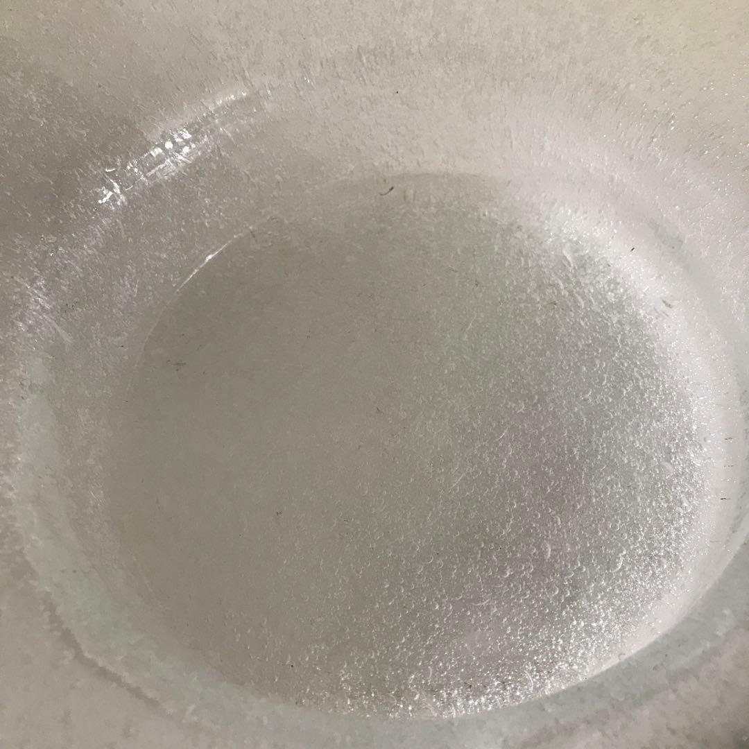 乳白色　ガラス製　円形大判花器