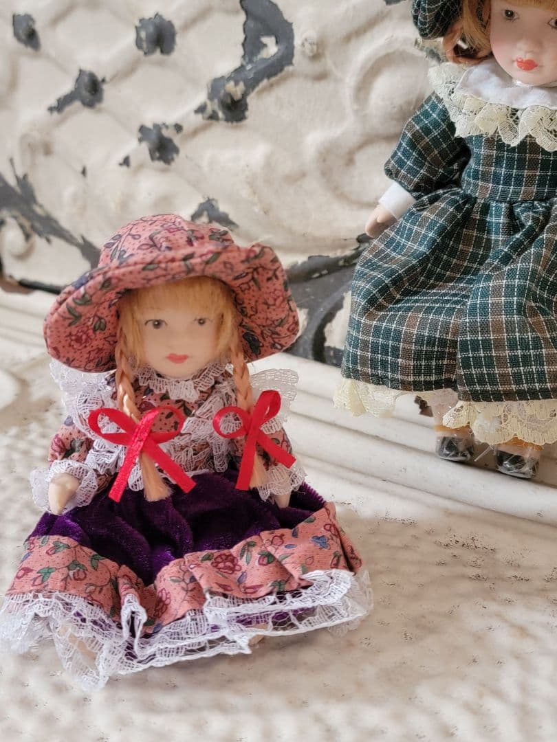 新品未使用　デッドストックヴィンテージ　ビスクドール　ミニョネット　２体セット