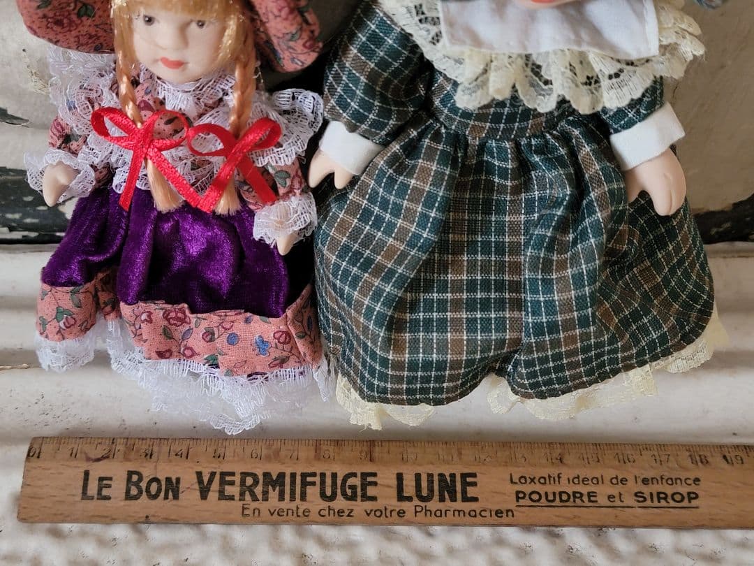 新品未使用　デッドストックヴィンテージ　ビスクドール　ミニョネット　２体セット