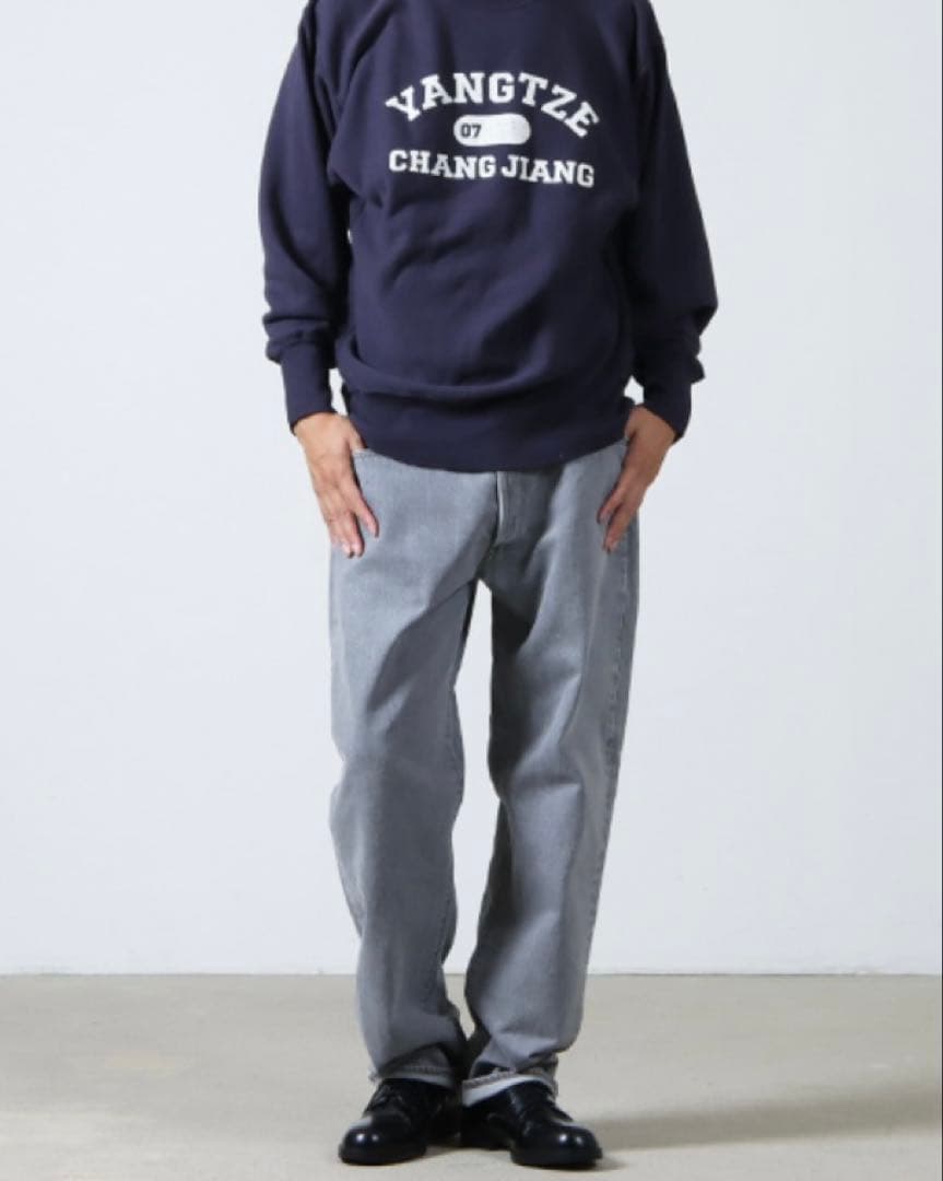 新品タグ付　CIOTA シオタ　デニムストレートパンツ ライトグレー