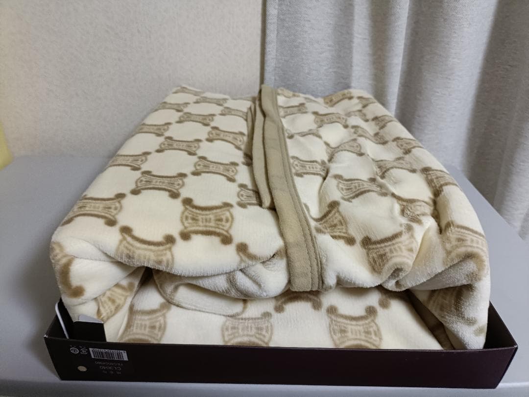 CELINE セリーヌ 西川産業 綿毛布 CL3040 マカダム ベージュ