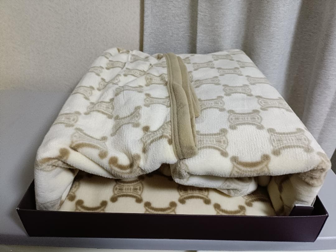 CELINE セリーヌ 西川産業 綿毛布 CL3040 マカダム ベージュ