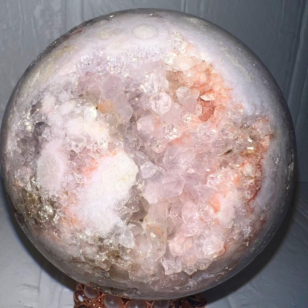 N⭐️スフィア⭐️ピンクアメジスト⭐️天然石⭐️水晶⭐️笑口⭐️笑い口⭐️アメジスト⭐️丸玉