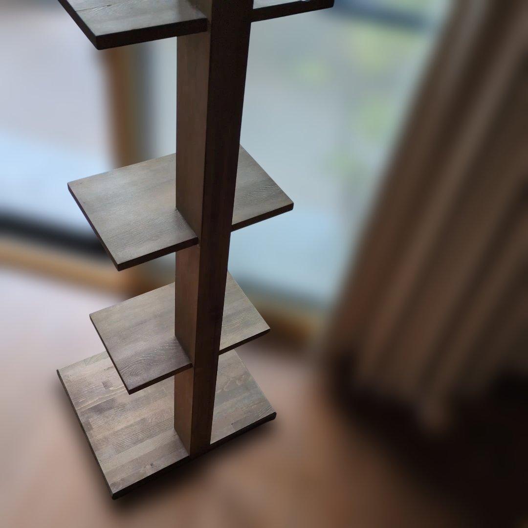 木製ラック 4段 ブラウン