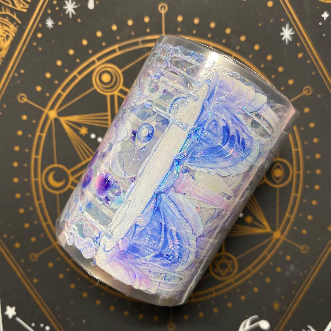 【L】海外　10m巻　貝殻光マスキングテープ　人物系/動物系/お花系/装飾系