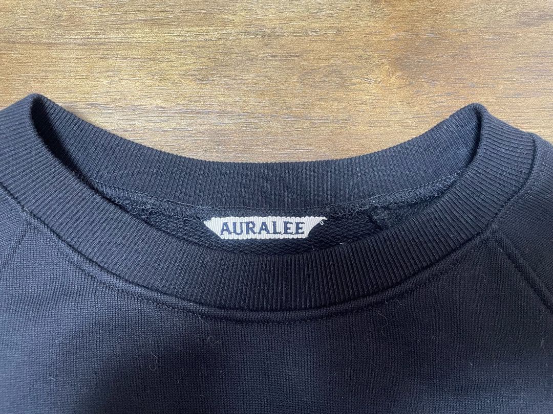 【るる】AURALEE ブラック スウェット トレーナー