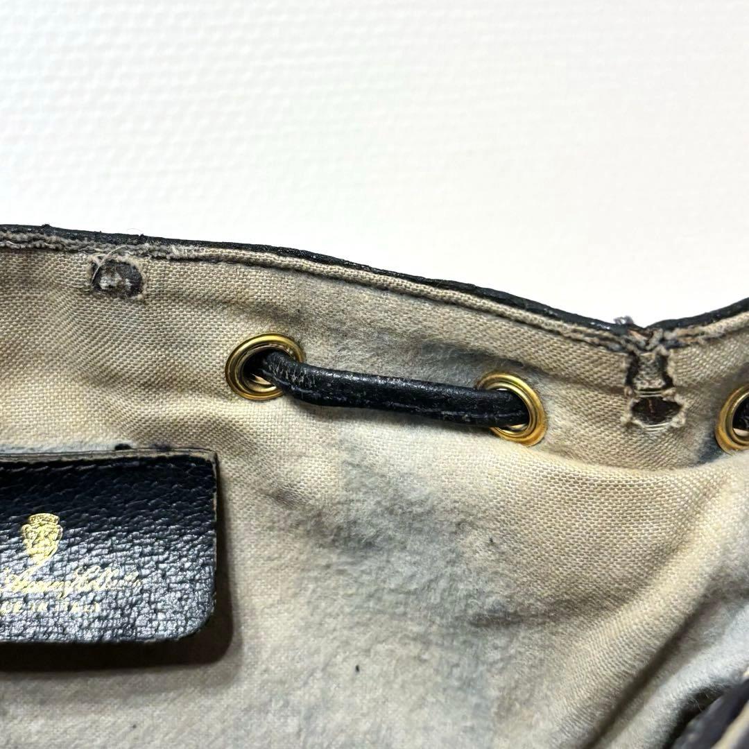 オールドグッチ　シェリーライン　ショルダーバッグ　ネイビー　GUCCI