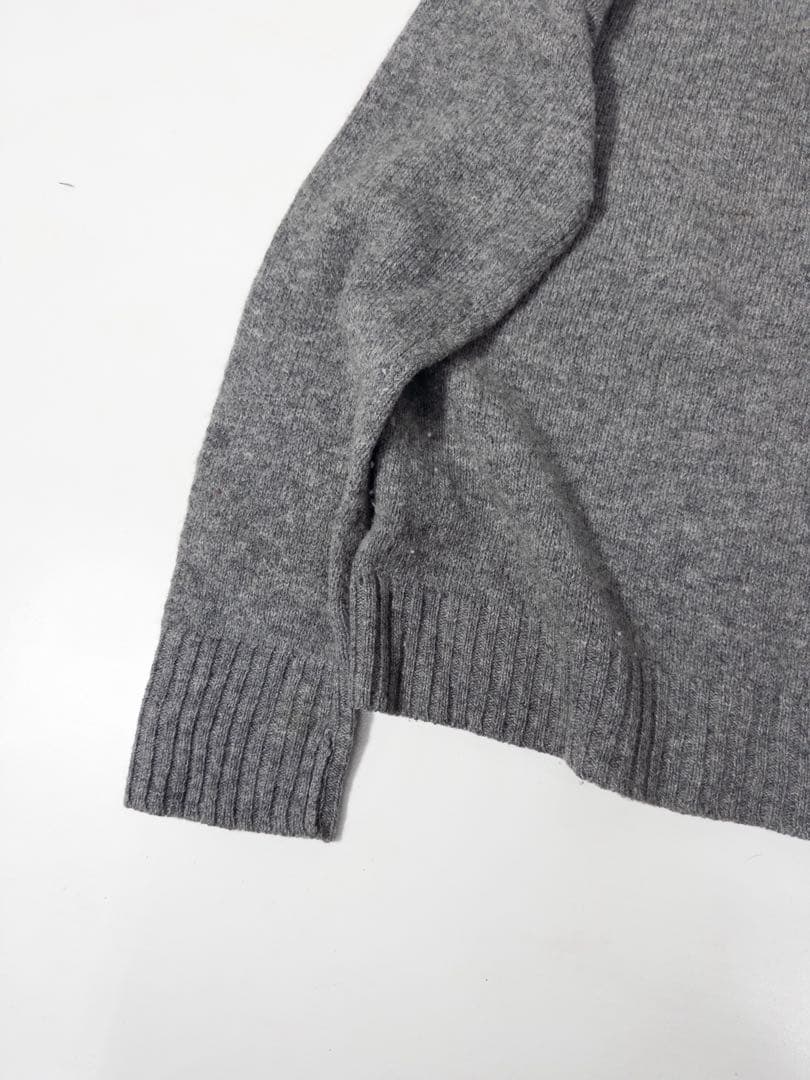 90s Polo by Ralph Lauren ウールニットセーター 灰 古着