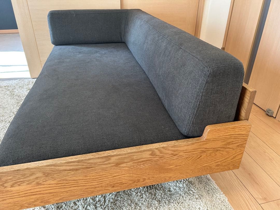 モモナチュラル DAY SOFAワンアームソファ 2.5人掛けソファ＆オットマン