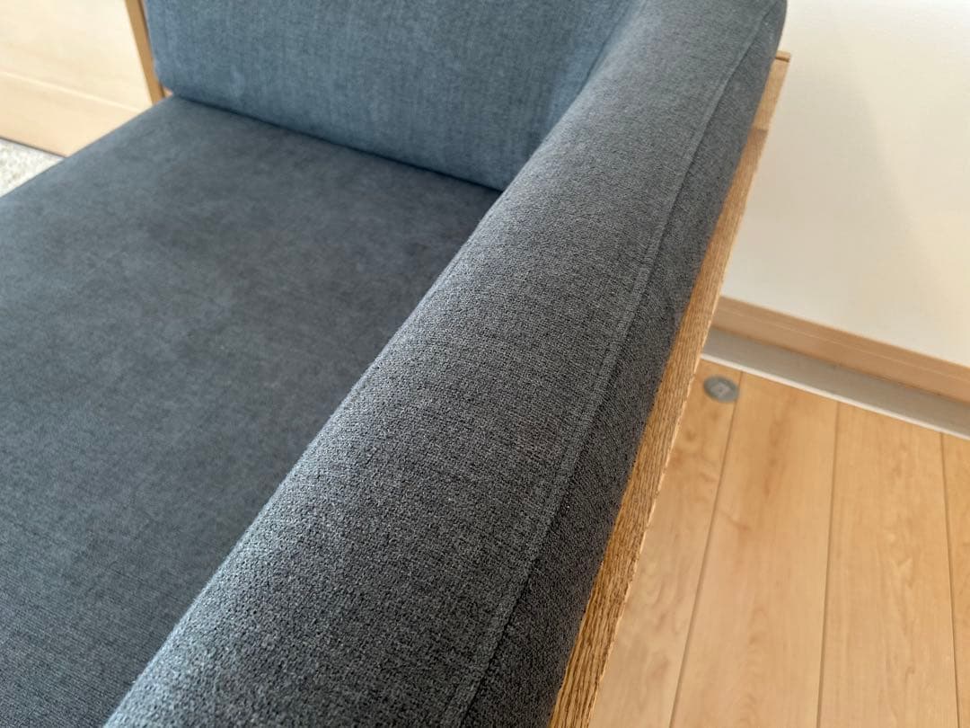 モモナチュラル DAY SOFAワンアームソファ 2.5人掛けソファ＆オットマン